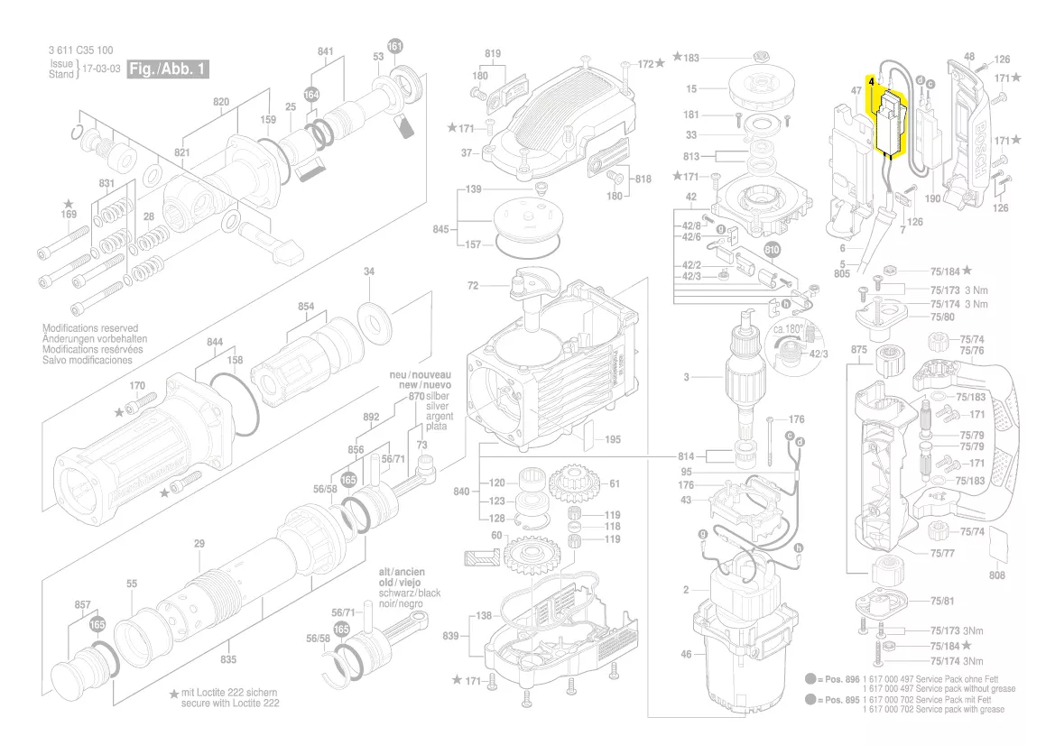Interrupteur réf. 1 607 200 244 BOSCH